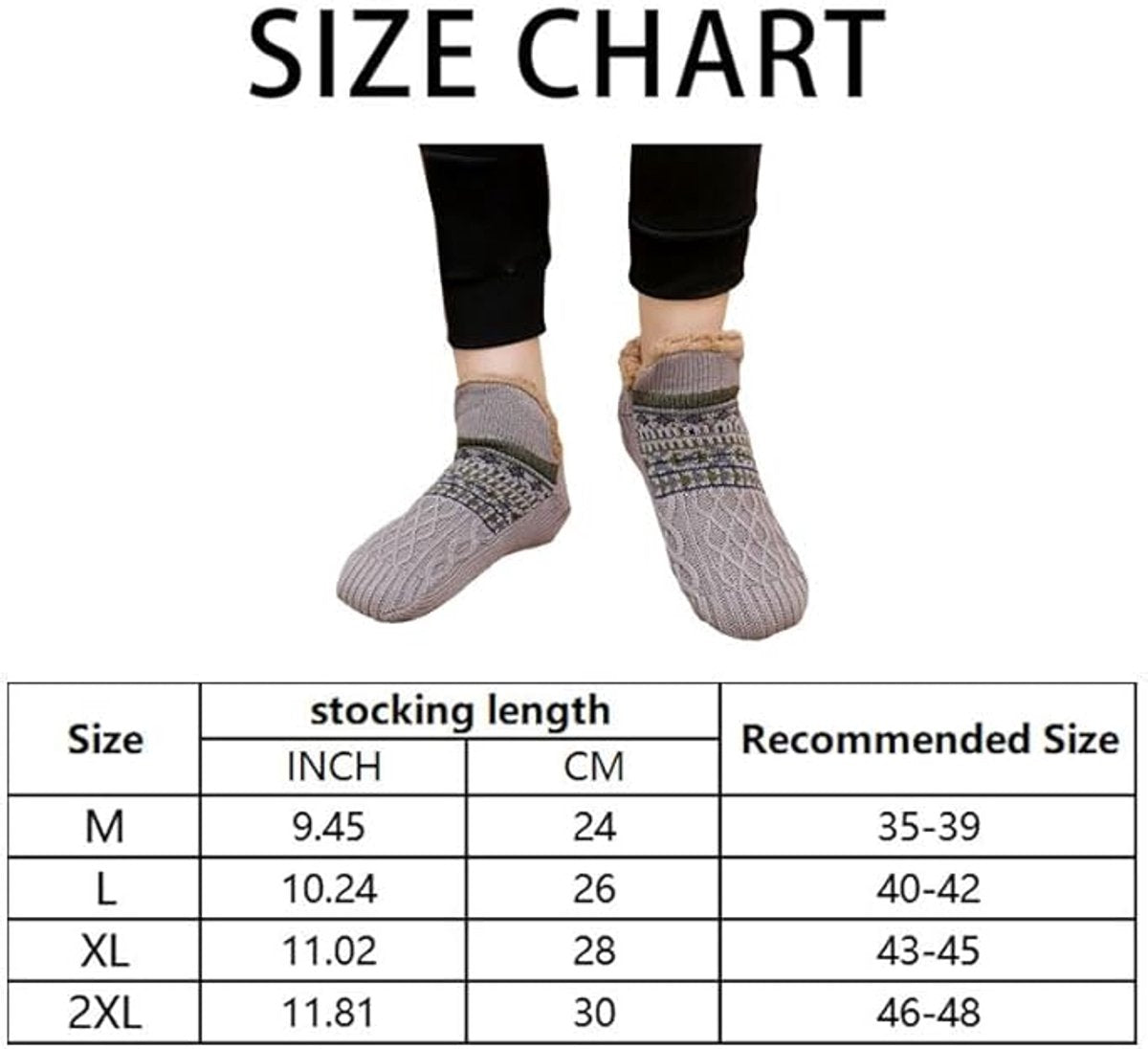 Pluche pantoffels voor mannen en vrouwen, pluche gevoerde nieuwe sokken, warme en antislip wintersokken, pluche thermische sokken,Blauw,XL