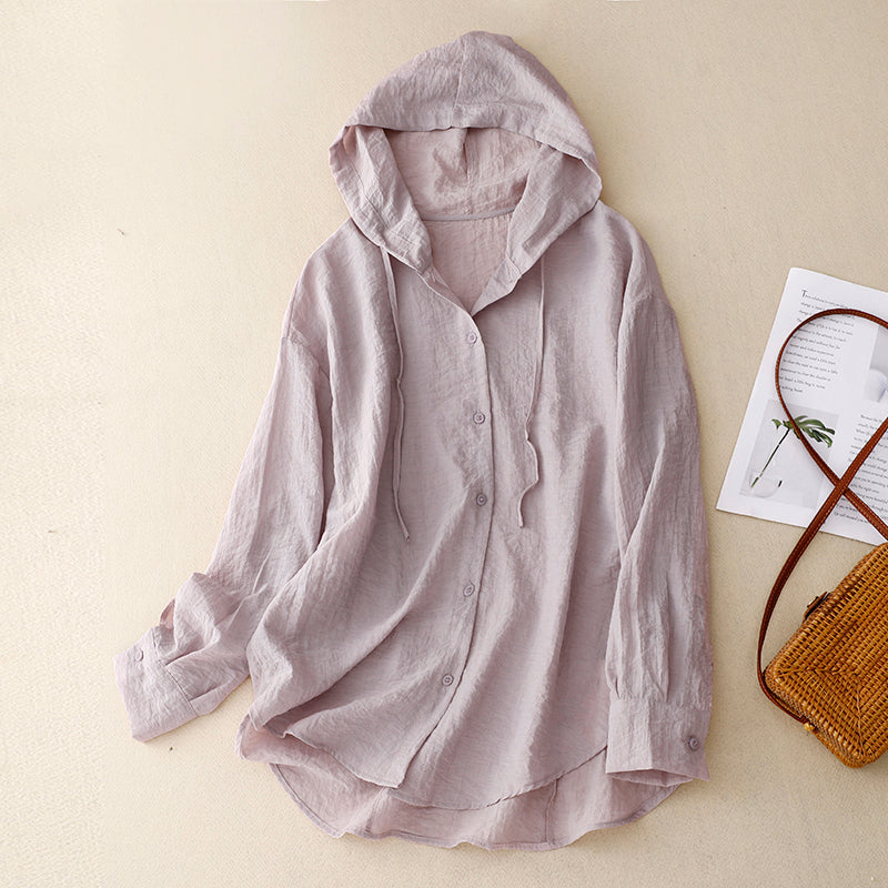 VICTORIA LINEN HOODIE