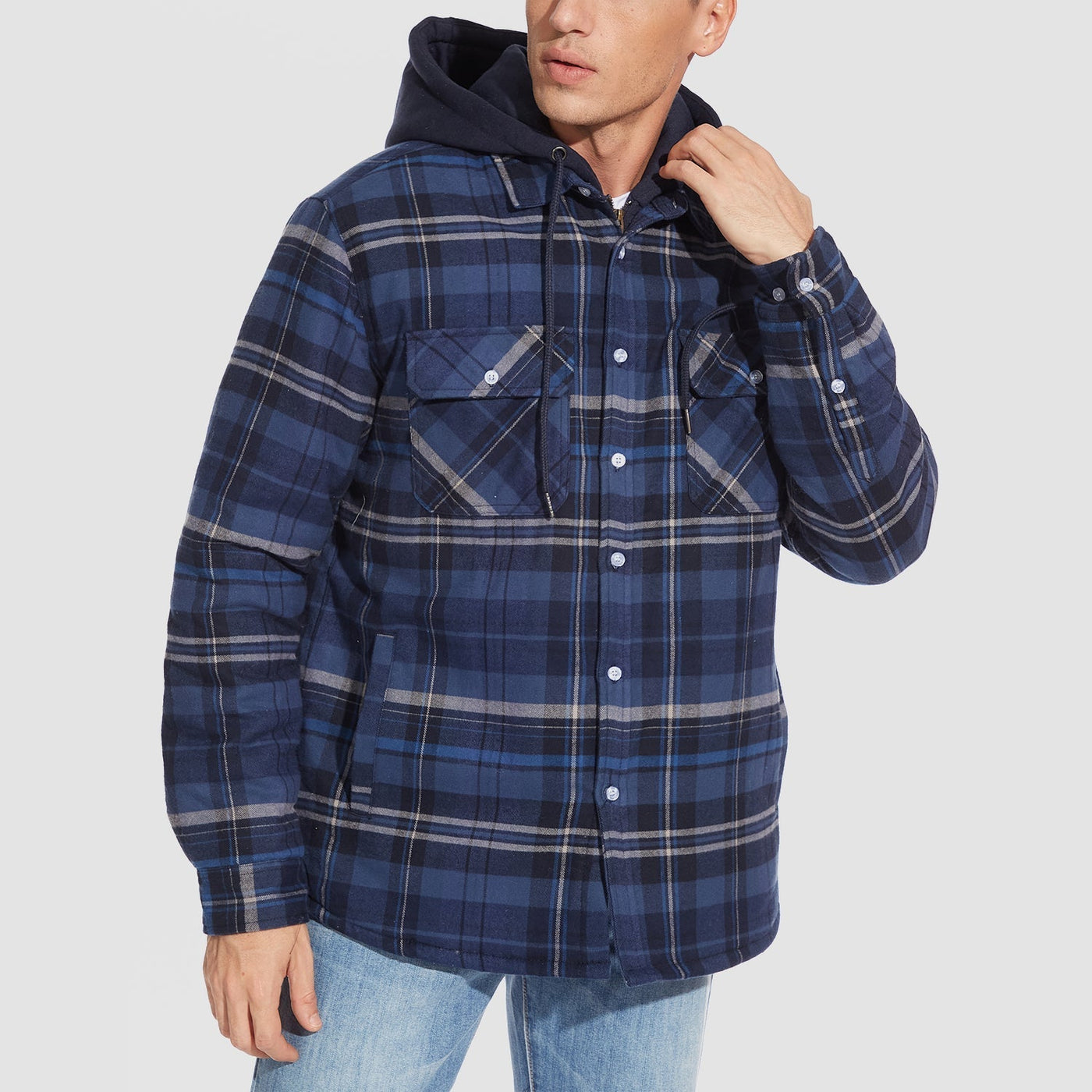 HARRY JACKET | FLANNEL WITH REMOVABLE HOOD
