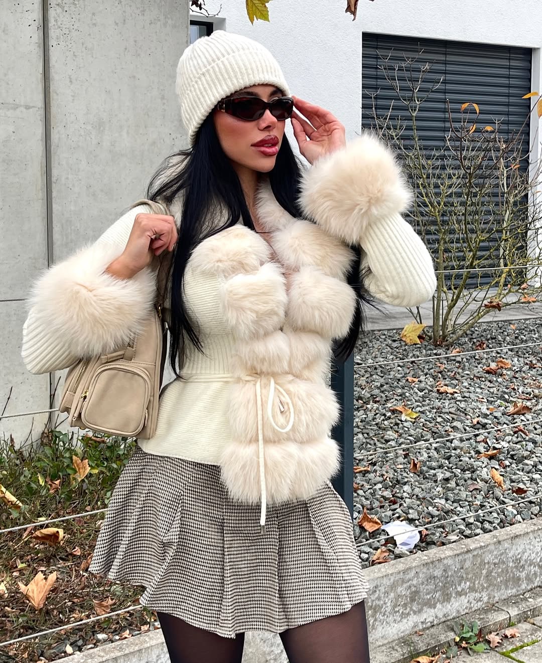 Calenne Cardigan with Faux Fur