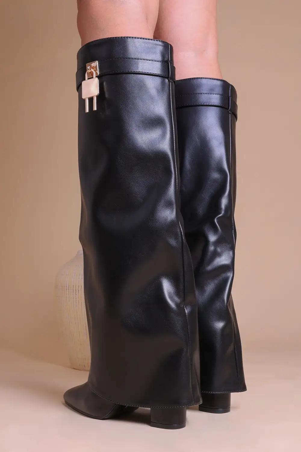 Isalie Boots with Lock Detail