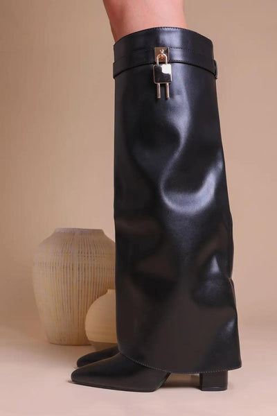 Isalie Boots with Lock Detail