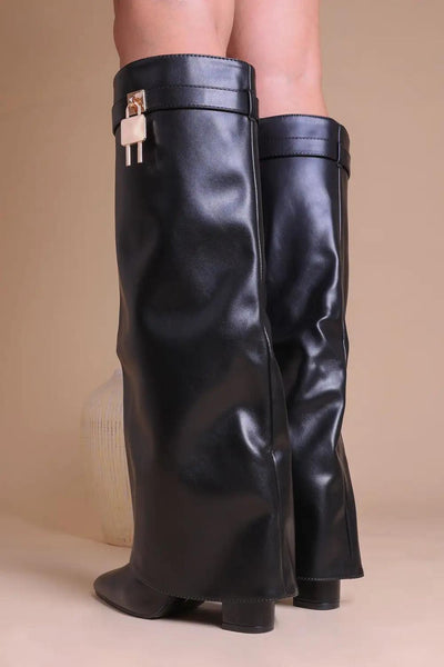 Isalie Boots with Lock Detail